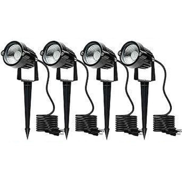 6 Pc  - Yard Spot Lights,Waterproof Outdoor SpotLights