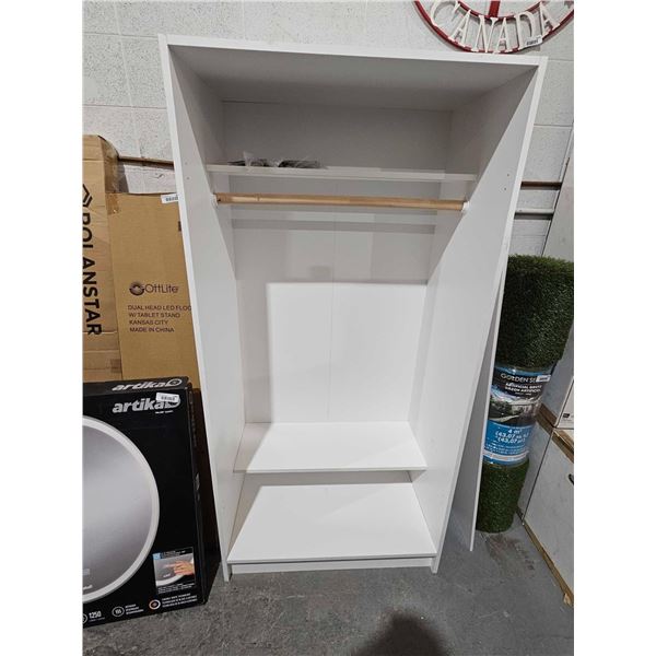 Prepack Elite 32-in wardrobe cabinet white no hinges for