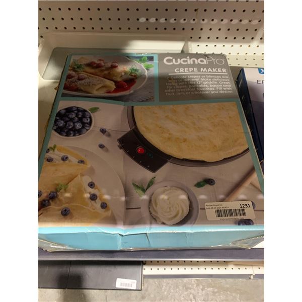 CucinaPro - Crepe Maker - 12" Griddle and 5 Tempurature Settings