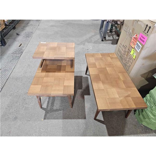 Vintage mid-century modern telephone table and matching coffee table