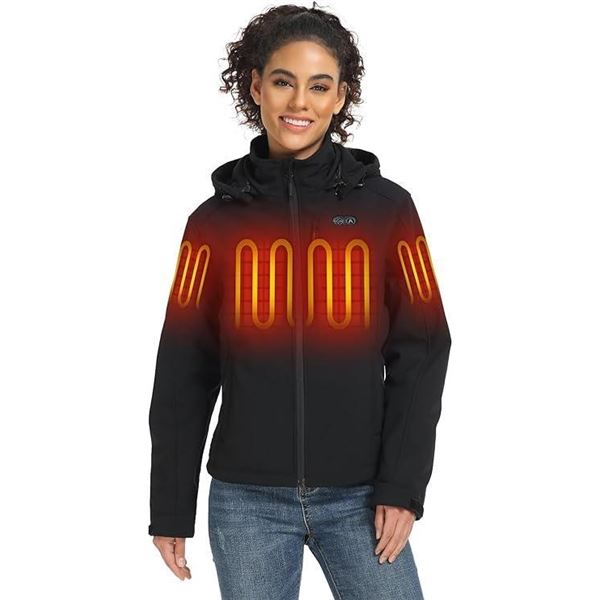 ORORO Women's Dual Control Heated Jacket with 5 Heat Zones, Up to 20 Hours of Warmth - Medium