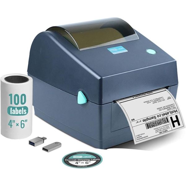 HotLabel Thermal Label Printer 4x6 - with 100 Bouns 4×6 Shipping Labels, High-Speed USB Barcode Ship