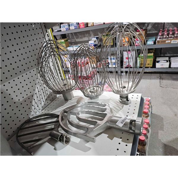 Lot of 5 assorted commercial wisk attachments