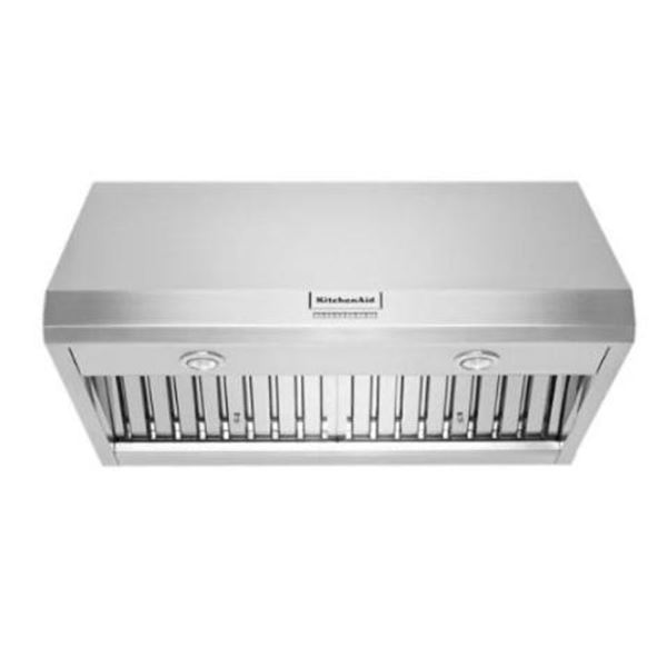 KitchenAid KVWC956KSS Range Hood, 36 inch Exterior Width, Canopy, 4, 585 / 1170 CFM, LED, 4, Stainle