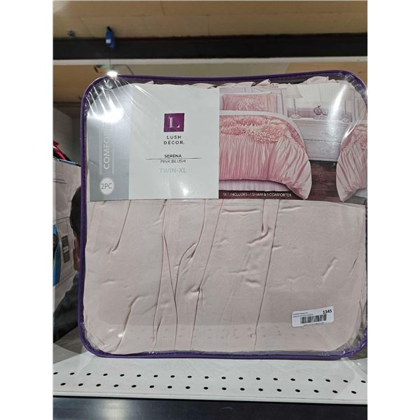 Lush Decor Twin Size Serena Pink Blush Bead Comfortor