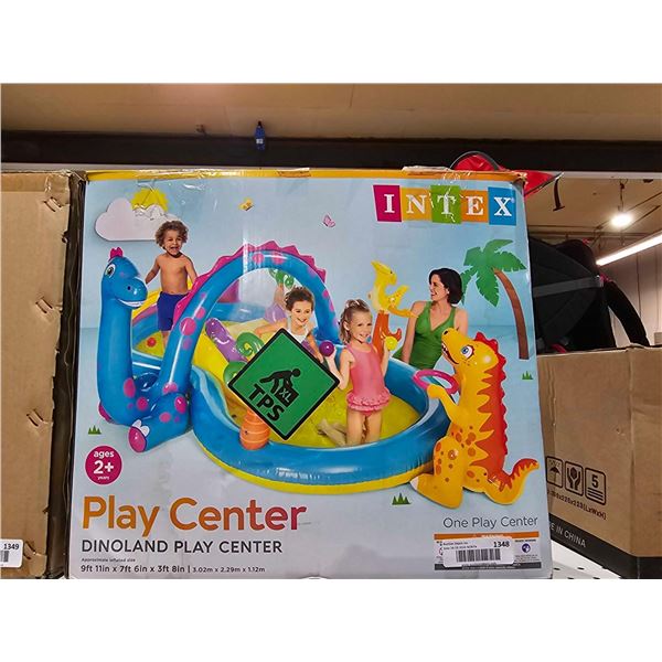 Intex inflatable Dino Land play center 9 ft 11 in x 7 ft 6 in x 3 ft 8 in inches