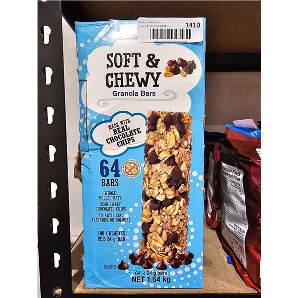 Kirkland soft and chewy chocolate chip granola bars 64 x 24 G