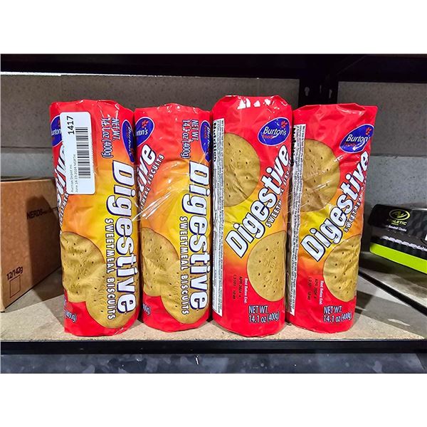 Burton's Foods Digestive Sweetmeal Biscuits 12x400g