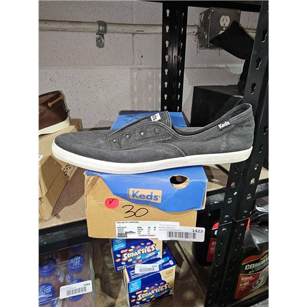 Keds women's size 10 black canvas slip on shoes