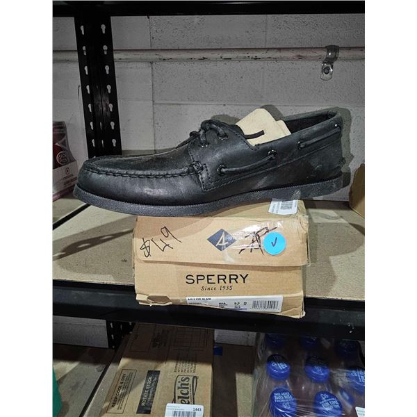 Sperry men's a/o2i black soft leather loafer shoe size 8.5