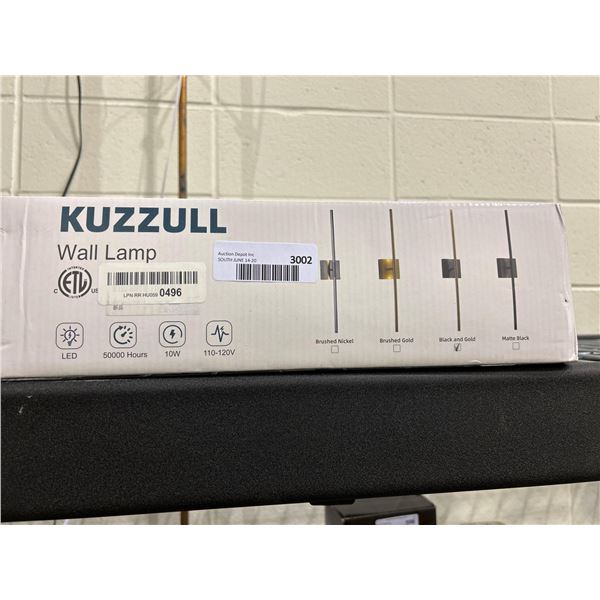 Kuzzull black and gold wall mounted lamp