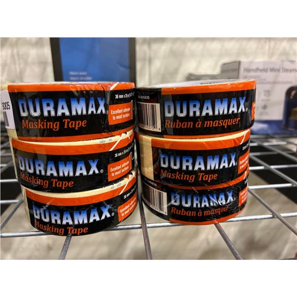 Lot of 6 rolls of Duramax masking tape 36mm x 25 m per roll