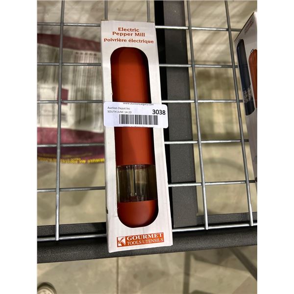 Gourmet tools utensils electric pepper mill in red