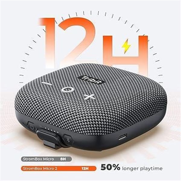 Tribit StormBox Micro 2 Portable Speaker: 90dB Loud Sound Deep Bass IP67 Waterproof Small Speaker Bu