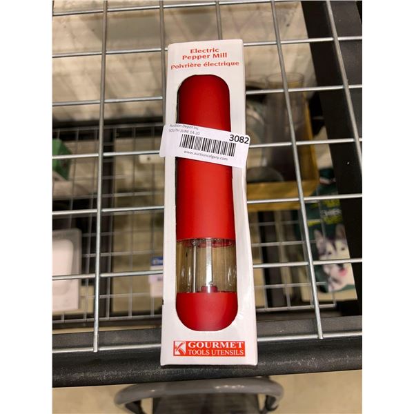 Gourmet tools utensils electric pepper mill in red