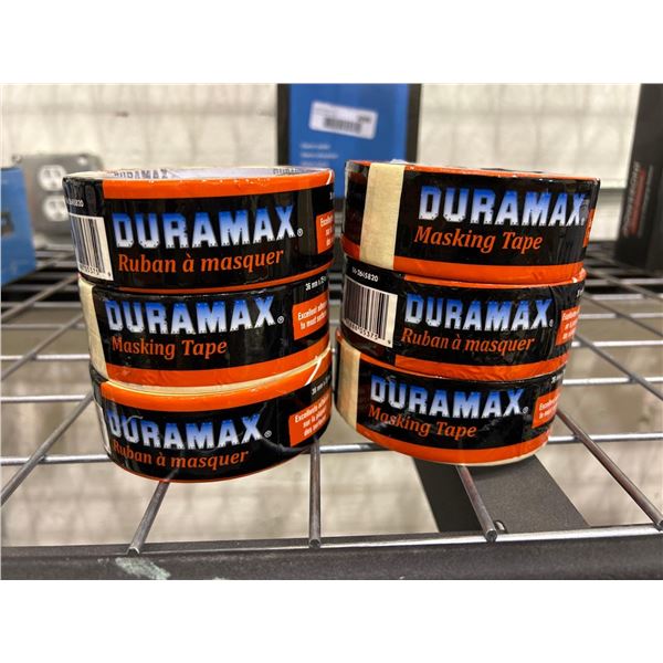 Lot of 6 rolls of Duramax masking tape 36mm x 25 m per roll