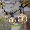 Image 1 : Brightown Outdoor String Lights LED 108Ft(90+10) with Remote, G40 Patio Lights with 52 Shatterproof 