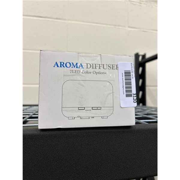 Aroma diffuser with 7 LED color options for lighting