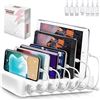 Image 1 : Poweroni USB Charging Dock - 6-Port - Fast Charging Station for Multiple Devices - Multi Device Char
