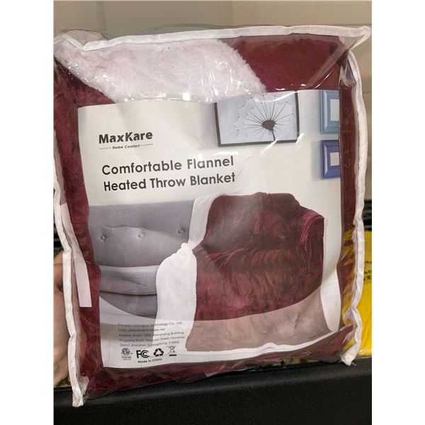 Max Kare heated throw blanket