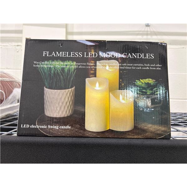 Flameless LED mood candles, pack of 3