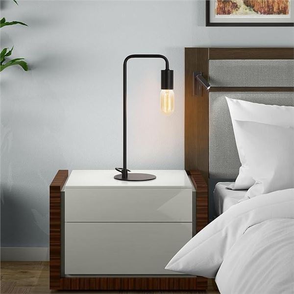 Modern Edison Bedside Desk Lamp for Bedroom, Office, Living Room,