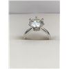 Image 1 : 3.00 CT GRA CERTIFIED VVS D IN COLOR MOISSANITE SET IN 6 CLAW HEAD THAT IS IN A STERLING SILVER RING
