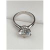 Image 3 : 3.00 CT GRA CERTIFIED VVS D IN COLOR MOISSANITE SET IN 6 CLAW HEAD THAT IS IN A STERLING SILVER RING
