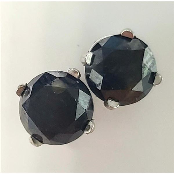 14K White Gold Black Diamond(1.6ct) Earrings, Suggested Retail Value $1800