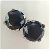 Image 2 : 14K White Gold Black Diamond(1.6ct) Earrings, Suggested Retail Value $1800