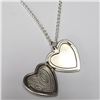 Image 2 : Silver 13.39G Heart Locket 18" Necklace, Suggested Retail Value $150