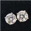 Image 1 : 14K White Gold Moissanite (1.9ct) Earrings, Suggested Retail Value $1200