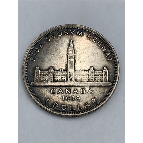 Canada Rare 1939 Silver Parlimentary King George VI $1.00 Coin