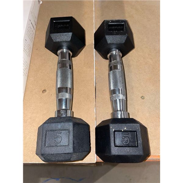 Lot of 2 - 5lbs Dumbells NEW