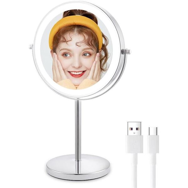 Young & Taylor LED Lighted Makeup Mirror 8" 1x/10x Magnification