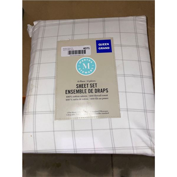 Martha Stewart Sheet Set 6 Piece Queen Size