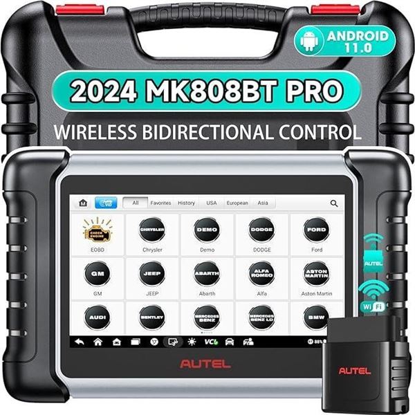 Autel MaxiCOM MK808BT PRO: 2024 Full Bidirectional Scan Tool, New BT Wireless Ver. of MK808S MK808Z 