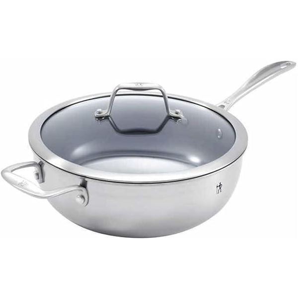 Henckels Real Clad Stainless Steel Non-Stick Perfect Pan with Lid 4.3Qt