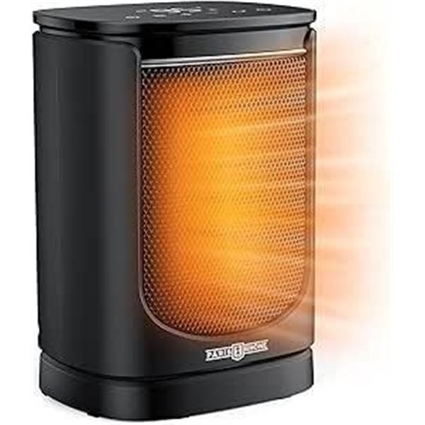 PARIS RHÔNE Space Heater, 1500W Electric Heater with 70° Oscillation 12H Timer 3 Modes, Thermostat T