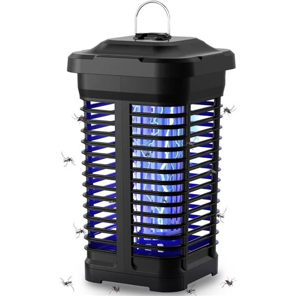 Bug Zapper Outdoor, Mosquito Killer Dusk to Dawn Built in Light Sensor, 18W 4200V Electric Fly Insec