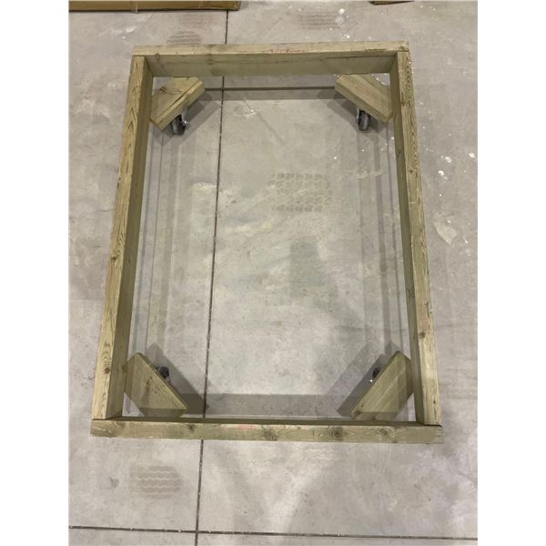 Large Wooden 4 Wheel Dolly