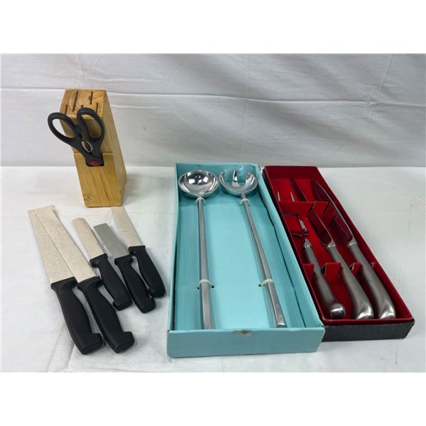 Pronto Knife Block & Serving Utensils