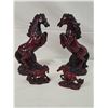 Image 1 : 4 Feng Shui Red Resin Horses