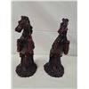 Image 3 : 4 Feng Shui Red Resin Horses
