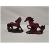 Image 8 : 4 Feng Shui Red Resin Horses