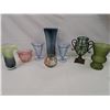 Image 1 : Assorted Coloured Glass Vases