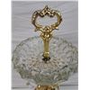 Image 2 : Brass & Marble Like Stand Ashtray With Crystals