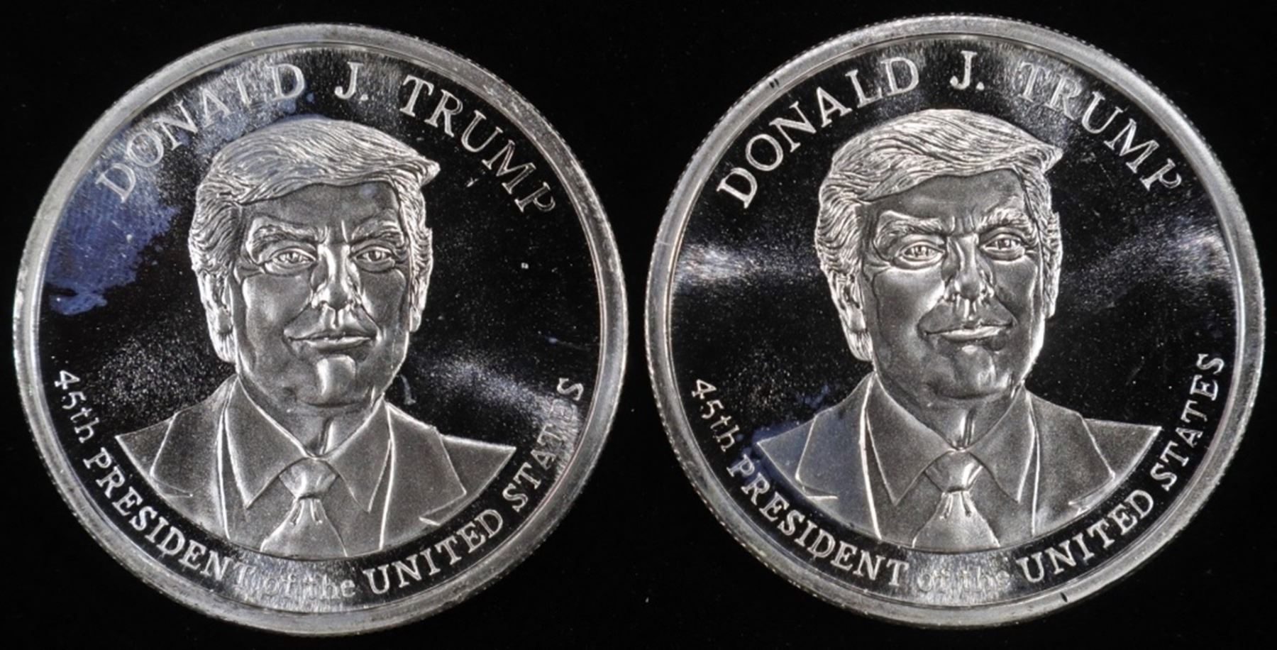 Trump Rounds (2) 1 OZ .999 SILVER DONALD TRUMP ROUNDS