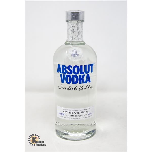 ABSOLUTE VODKA 40% 750ML