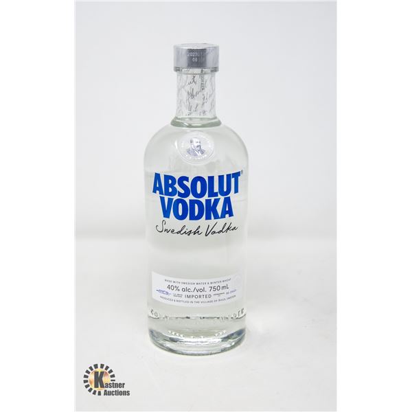 ABSOLUTE VODKA 40% 750ML